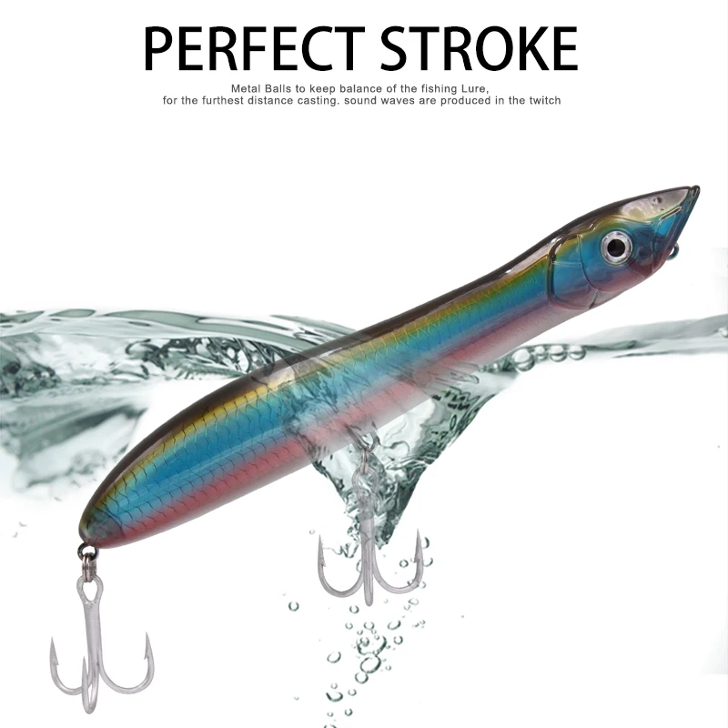 Wondershot B01 135MM 26G Snake Head Popper Topwater Floating Sea Bass Pike Bait 1PC Wobbler Fishing lure With Mustad Hooks