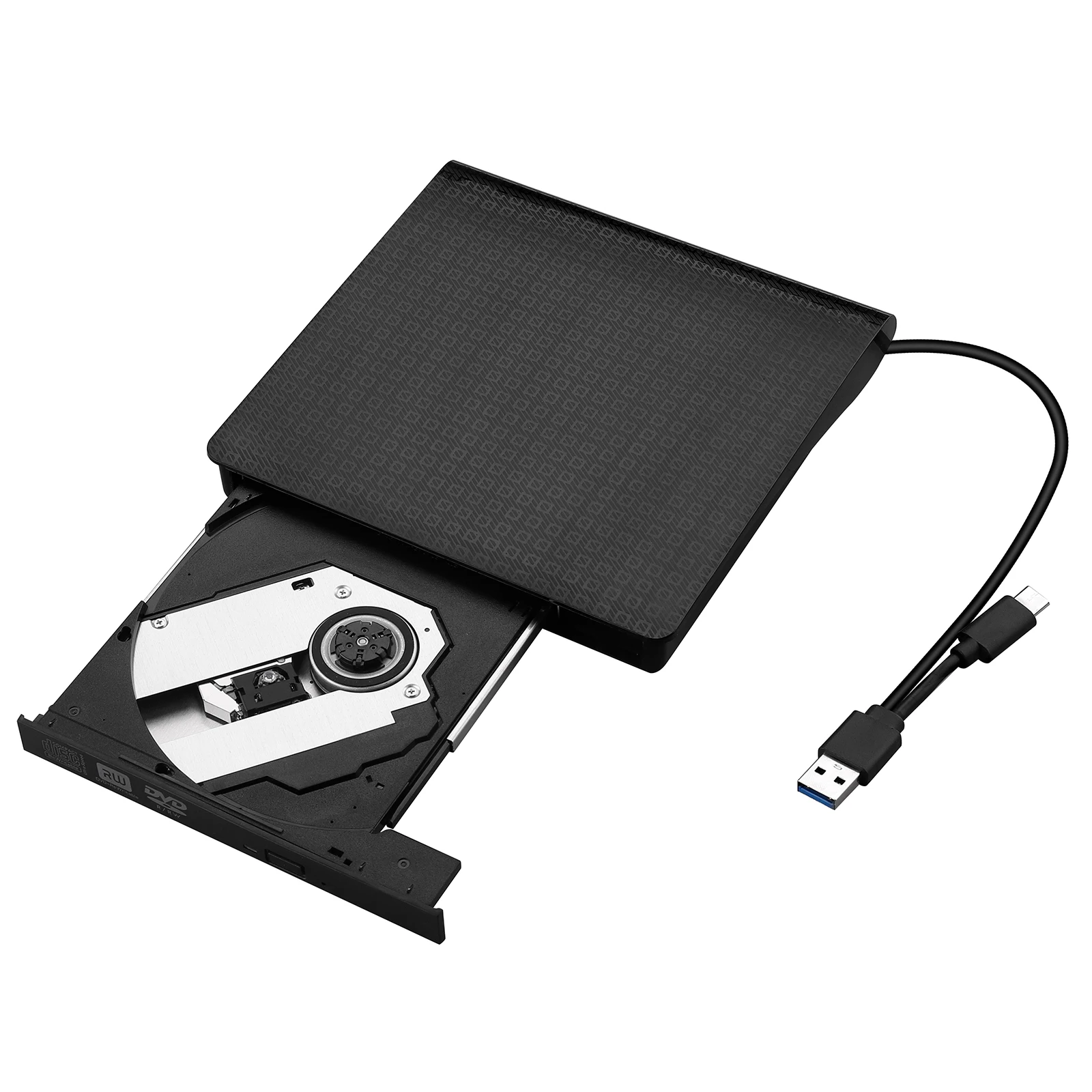 Новый тонкий внешний привод DVD RW CD Type C USB 3 0 записывающее устройство для чтения