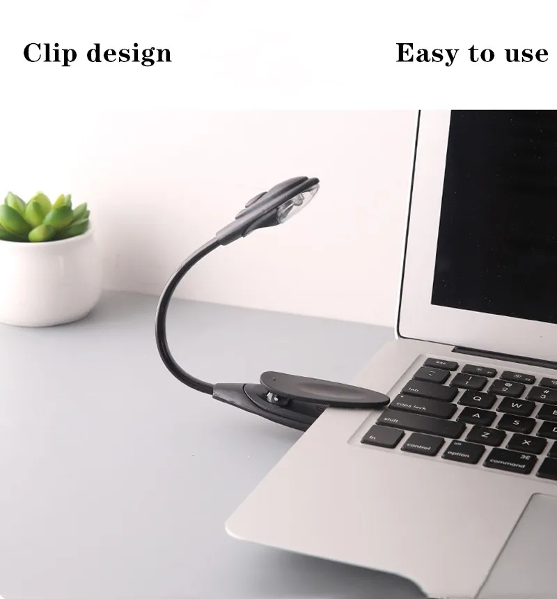 

Fine Convenient Portable Travel Book Reading Light Lamp Mini LED Clip Booklight Mini reading lamp creative LED night light New