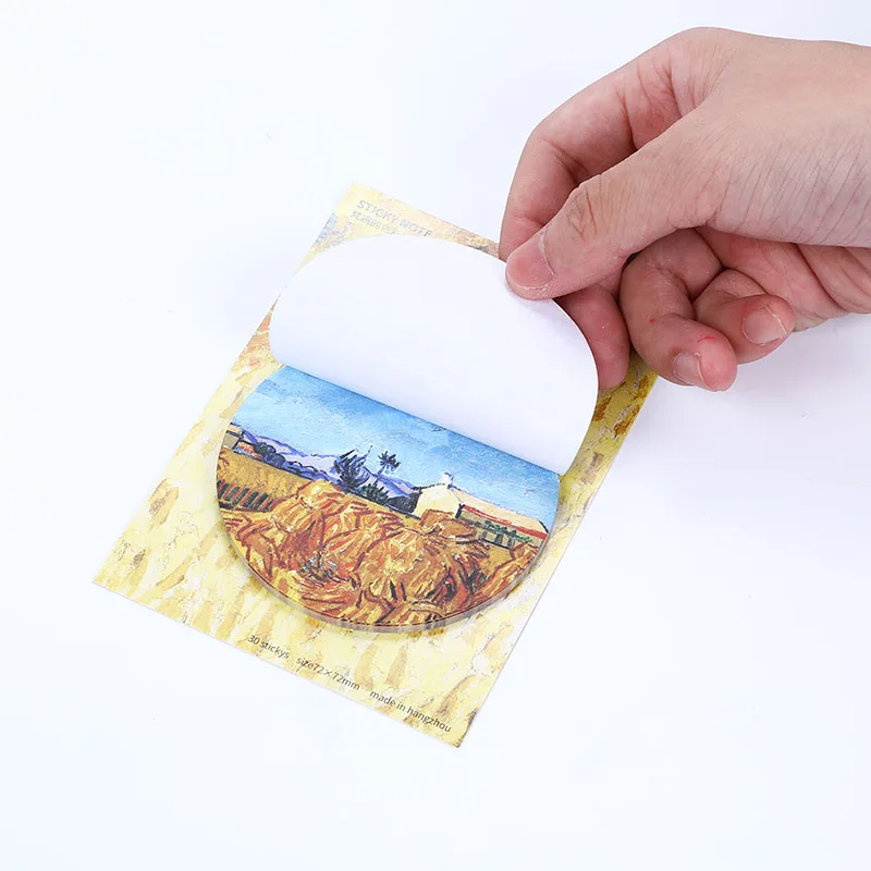 4pcs/lot Van Gogh memo pads Geometry Sticky Note Post It Starry night guestbook stickers Stationery Office School supplies 01927