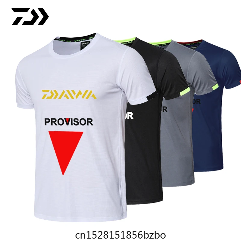 

Summer Daiwa Clothes for Fishing Tshirt Men Outdoor Sports Anti-sweat Breathable Quick Dry Golf Running Clothing Fishing T-shirt