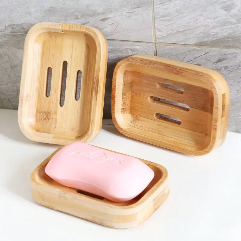 

Natural Eco Friendly Portable Soap Dishes Tray Holder Storage Soap Rack Plate Bathroom Soap Dish Storage Box