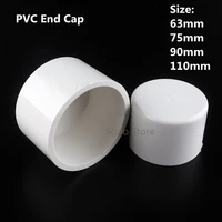5pcs size 63110mm pvc water supply pipe end plug connector irrigation system plastic end cap fittings watering white parts