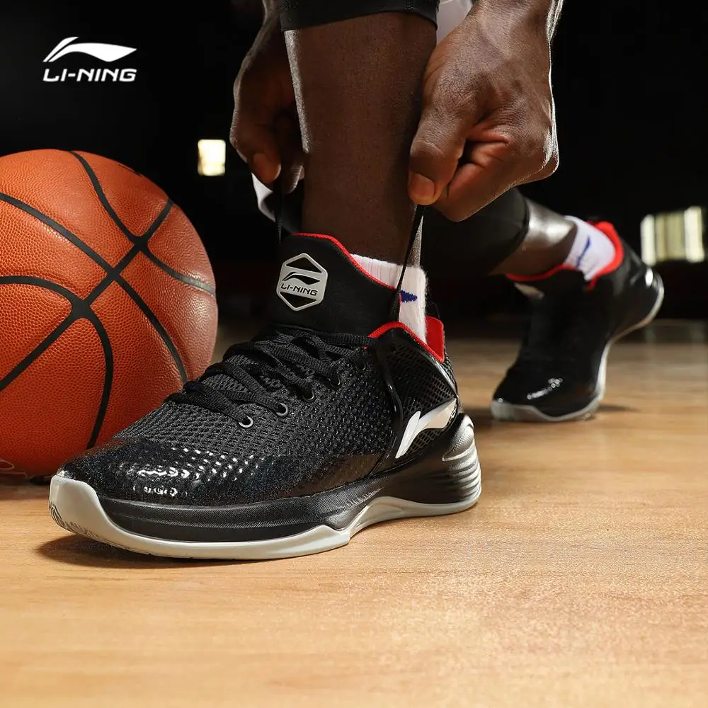 Li-Ning/мужские кроссовки для баскетбола с тенью на корте; износостойкая подкладка; нескользящая спортивная обувь; кроссовки для фитнеса; ABPN011 SJAS18
