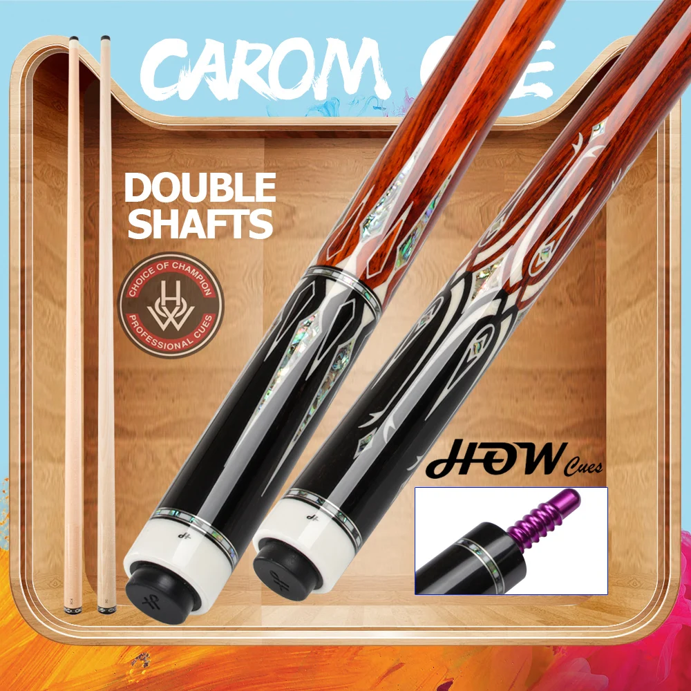 

Кий HOW Carom, инкрустация с двумя валами низкого отклонения, 10 шт. в 1, технология 3C 3CX, Корея, 3 подушки, бильярдный