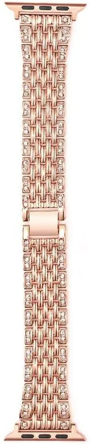 

Compatible with Apple Watch Band 44mm 42mm Crystal Rhinestone Bracelet iWatch Band Strap for Apple Watch Series 4 3 2 1 Sport