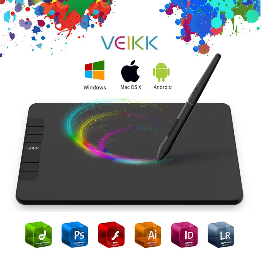 

VEIKK VK640 6 x 4 inch Graphics Tablets Animation Drawing Board 8192 pressure For OSU game Art Online Education Drawing Tablet