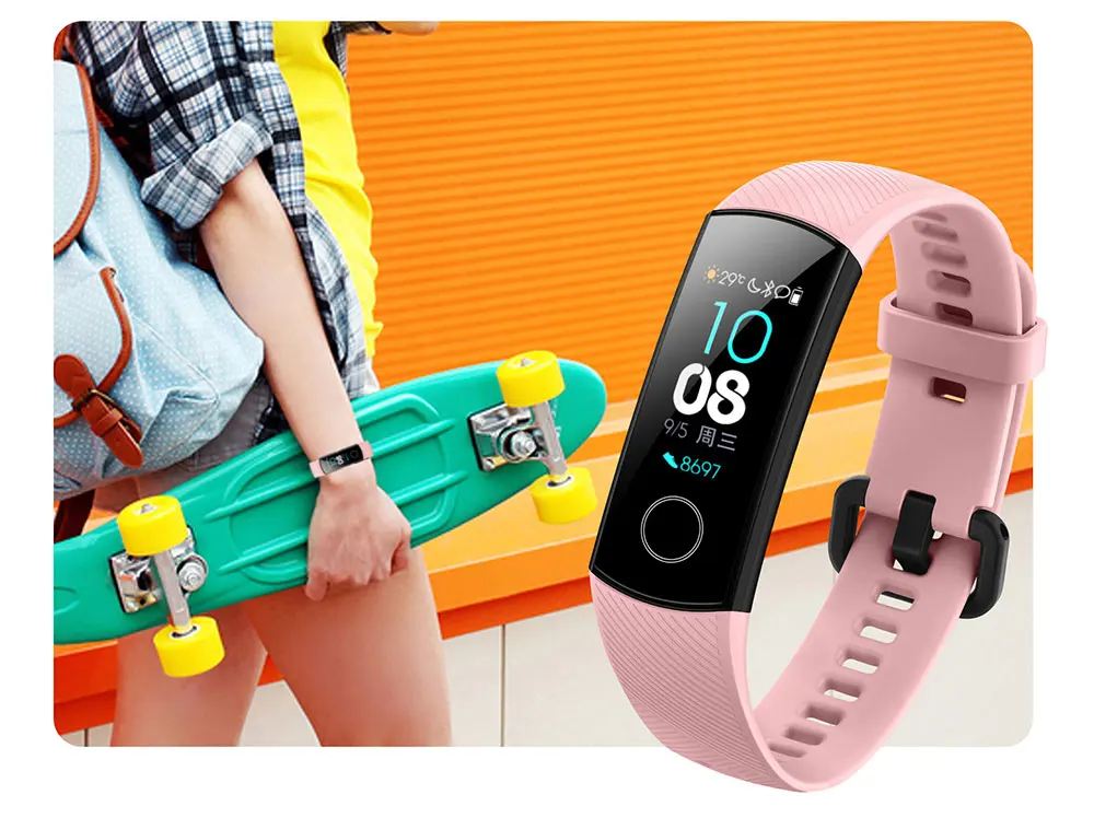 Глобальная версия HONOR Band 4 фитнес-браслет трекер спортивный ремешок в реальном времени трекер активности Смарт-носимое устройство(подставка