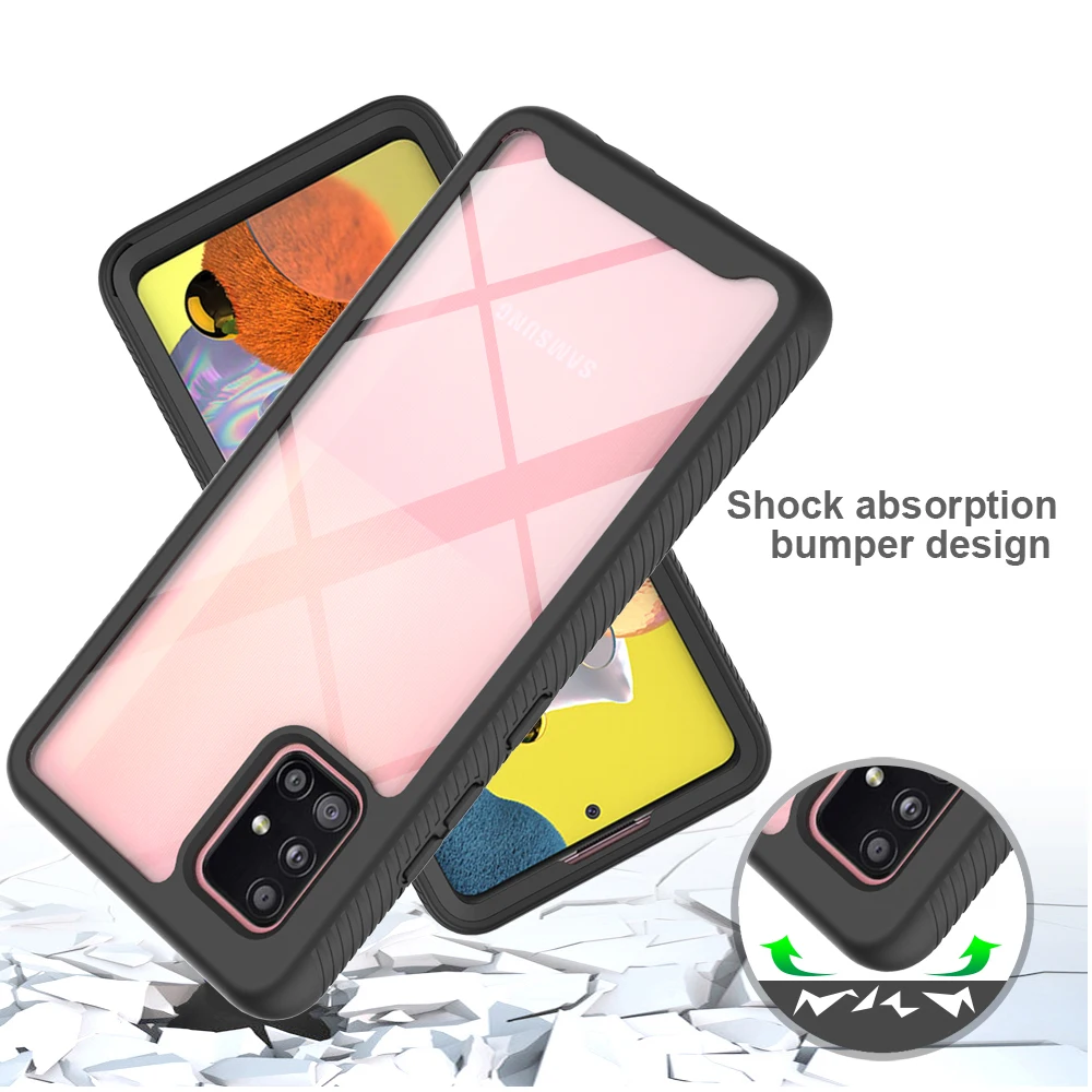 Shockproof Phone Case for Samsung Galaxy S20 FE Note 20 Ultra A51 A71 5G UW A31 A21 S10 Plus A10 Cover Double Layer Bumper Funda