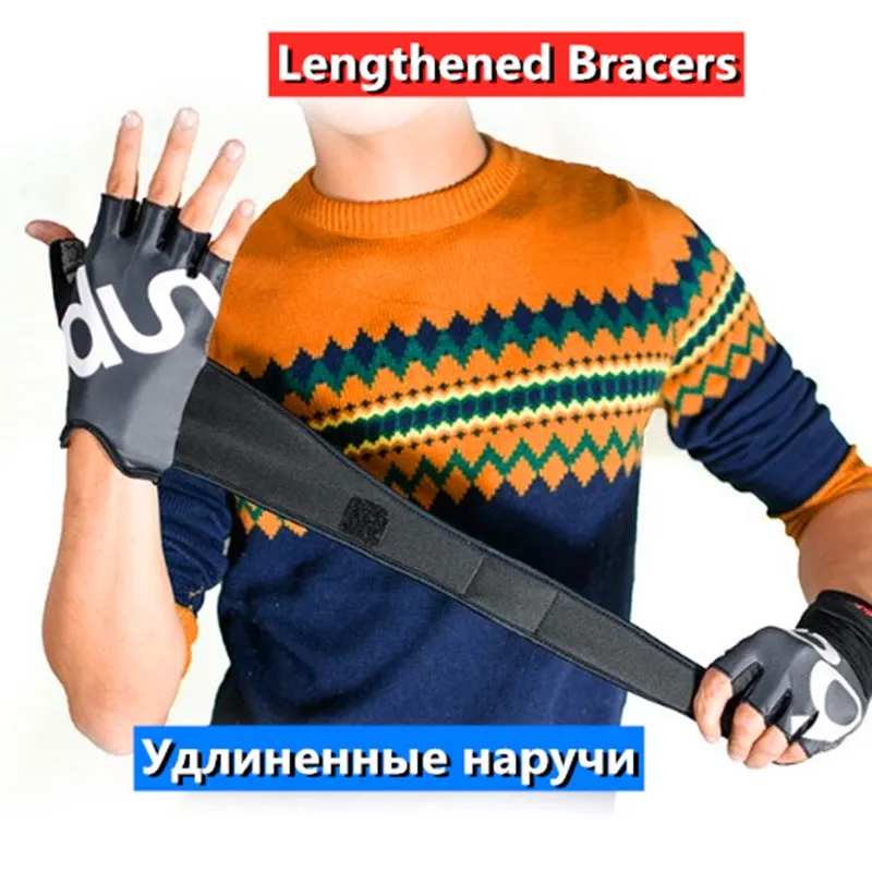1 пара, мужские перчатки для кроссфита на пол пальца, Перчатки для фитнеса, женские перчатки для бодибилдинга, тяжелой атлетики, спортивные перчатки на запястье, черные, красные, синие, L