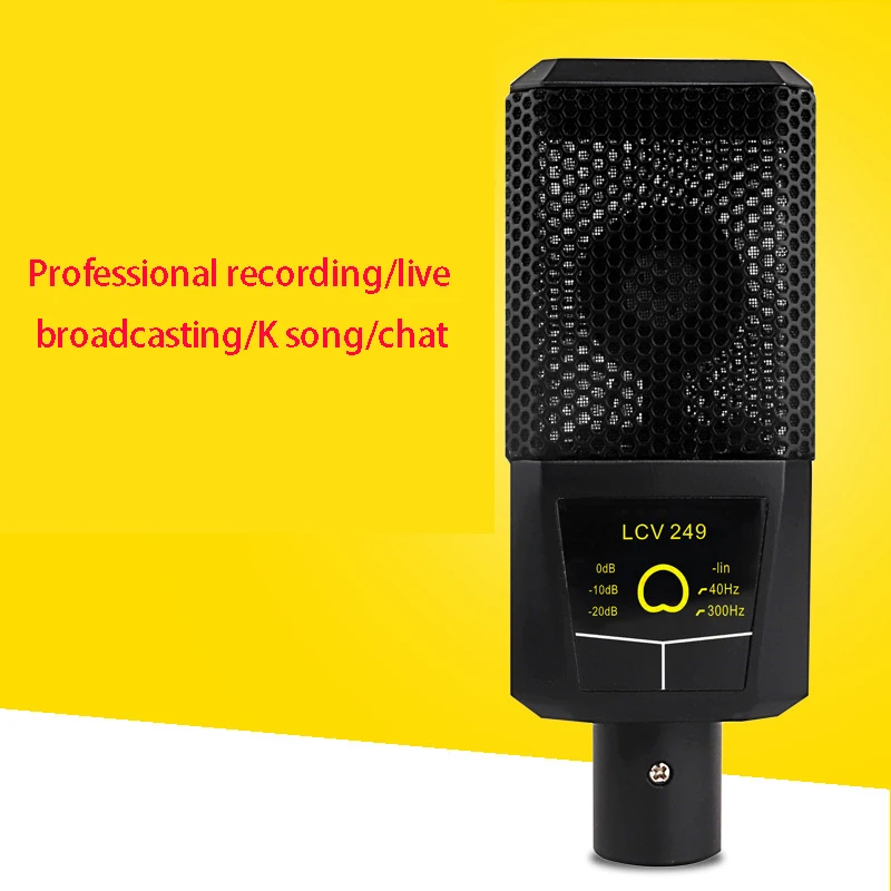 

RISE-249 Square Microphone, Portable 640 Large Diaphragm Live Microphone Microphone Condenser Microphone