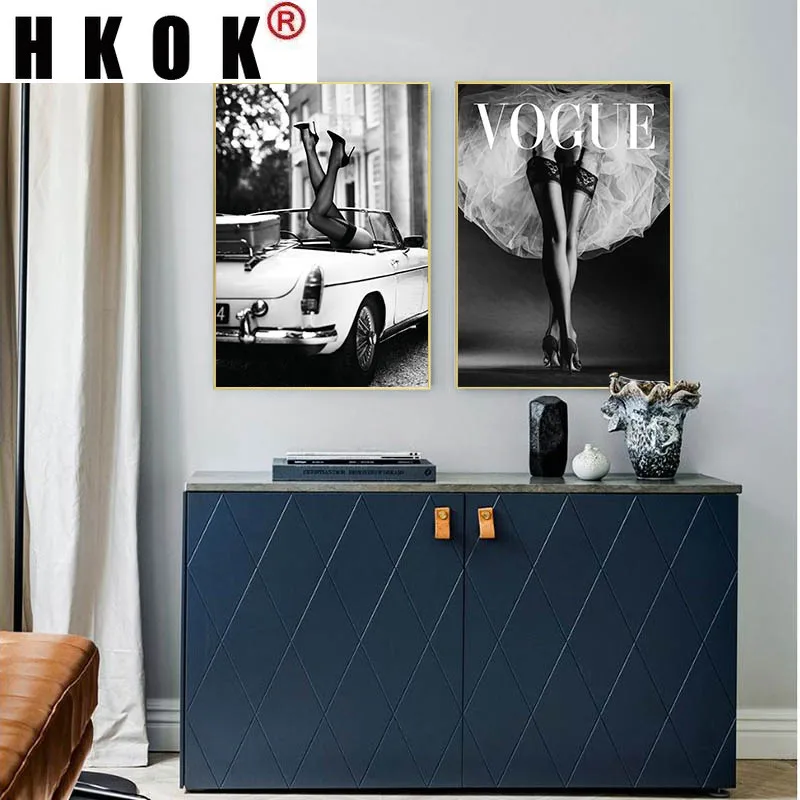 Живопись на холсте "VKOK Черные чулки на каблуках Сексуальная Бэтгерл с сердцем Любовь" для современного декора дома.