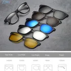 Поляризованные очки TR с 5 зажимами на солнцезащитных очках, мужские магнитные солнцезащитные очки, оправа для оптических очков (при близорукости и дальнозоркости)