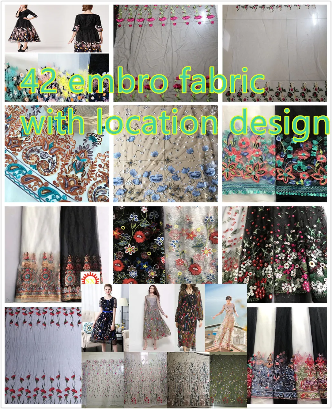 Черно белая кружевная ткань с цветочной вышивкой для свадебного платья tejido