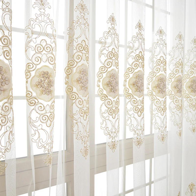 Шторы с вышивкой для спальни балкон занавеска окна тенты шторы гостиной пряжа