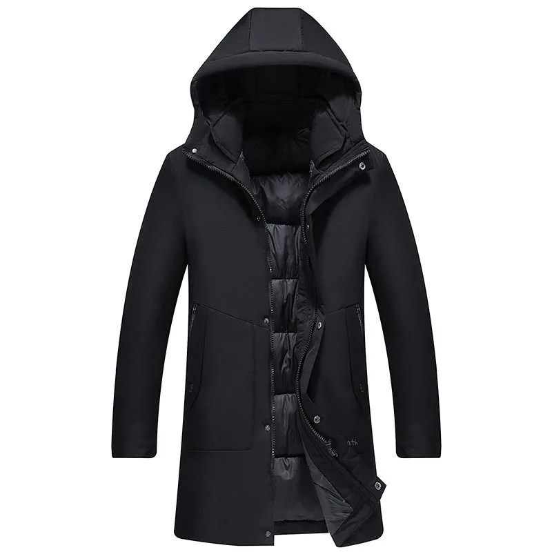 2019 новая зимняя теплая ветрозащитная Мужская куртка с капюшоном парка высокое