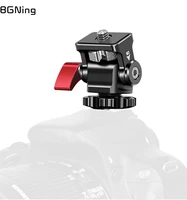 bgning 360 degree rotatable mini tripod ball head hot shoe adapter 14 screw mount for slr camera led flash monitor accessories