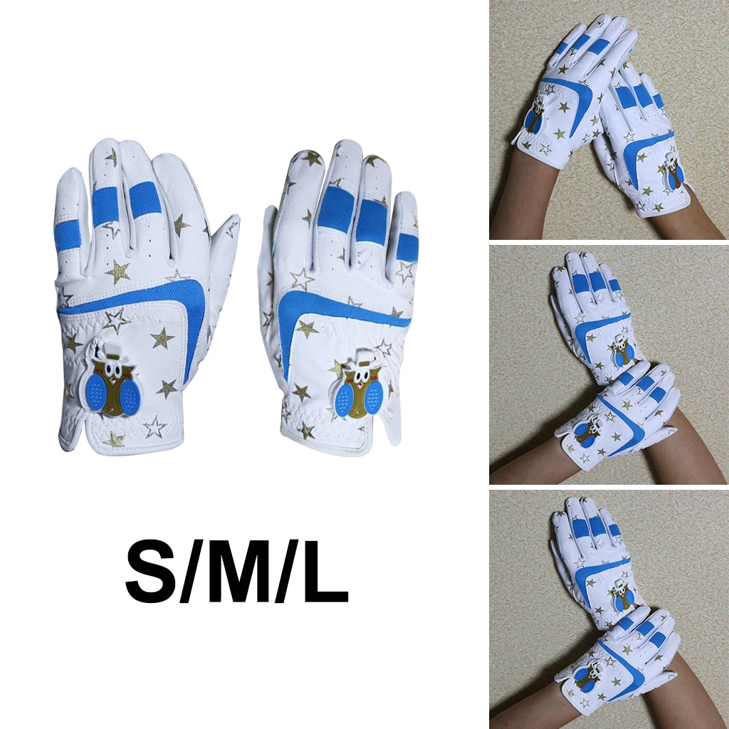 

1Pair Durable Kids' Chilrren Golf Gloves Left Right Hand Premium Leather