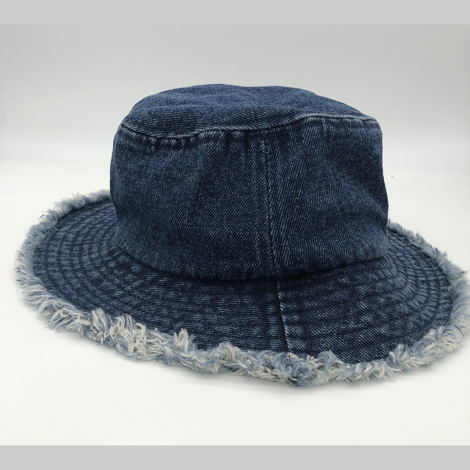 Джинсовые шляпы с дикими полями вымытые джинсы темным камнем кепки вышивкой от