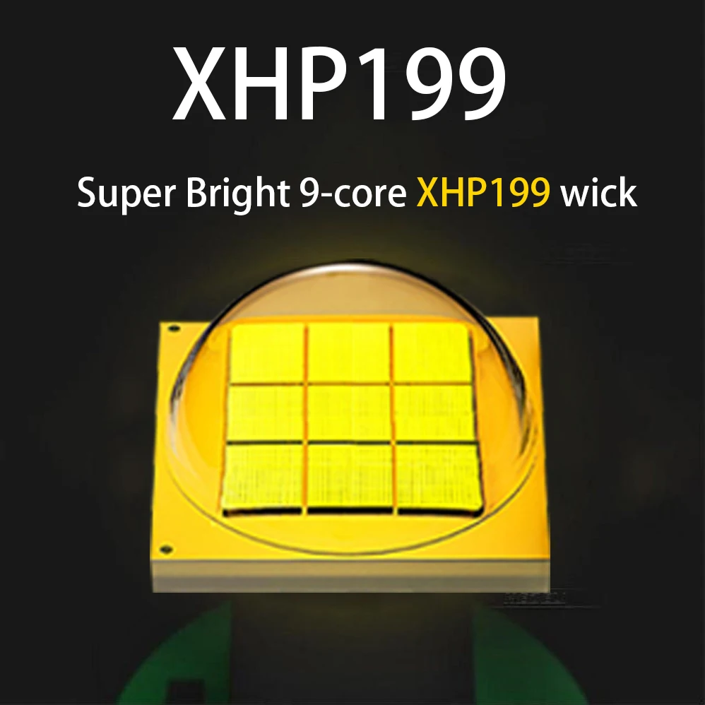 Супер яркий светодиодный фонарик XHP199 масштабируемый перезаряжаемый от USB