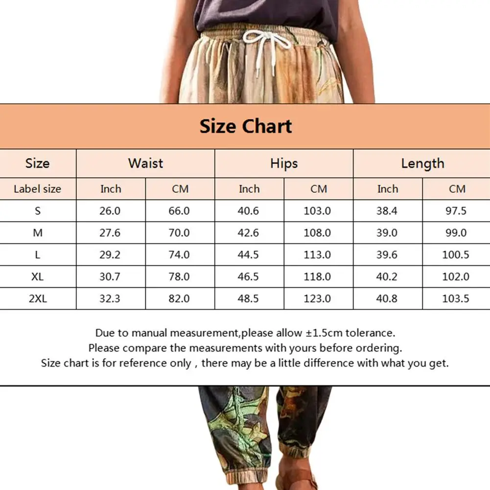 

2021 Summer Fashion Printed Harem Pants For Women Casual High Waist Calf-Length Loose Trousers Female Streetwear