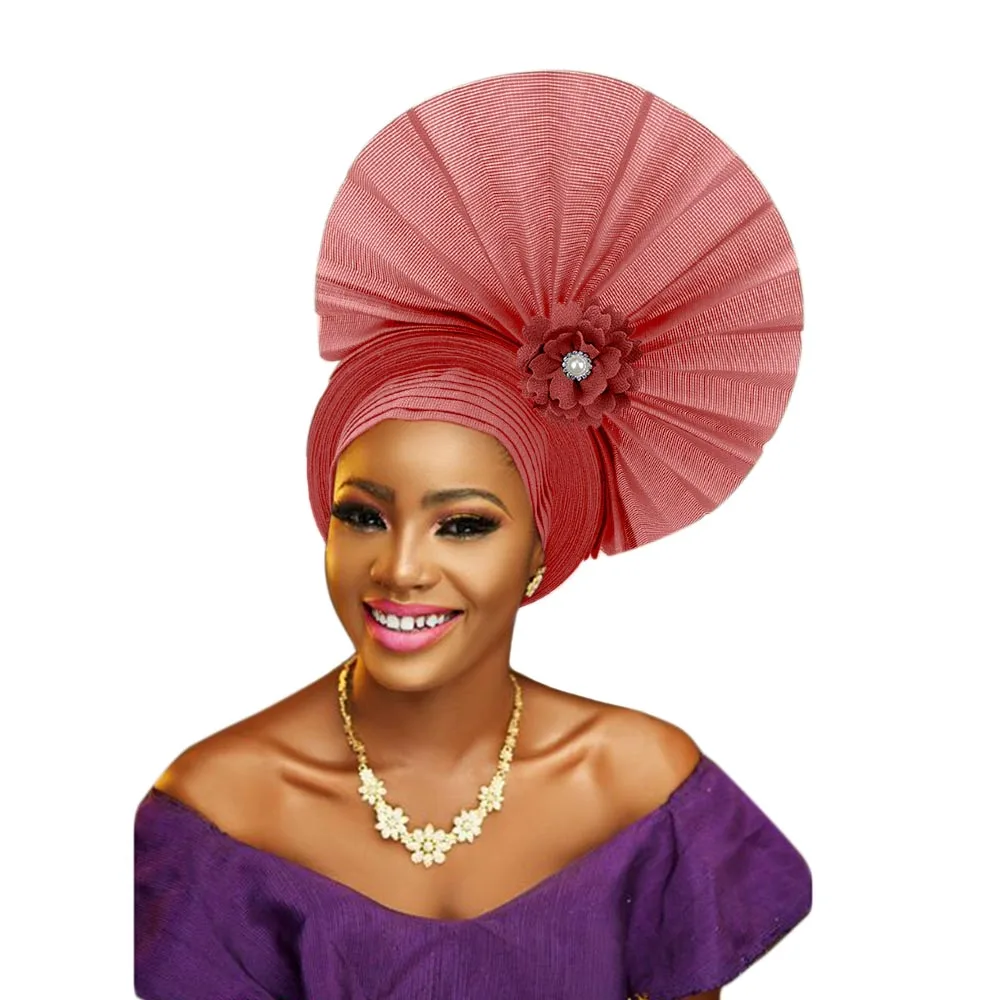 Aso oke головной убор с бусинами Алмазный aso нигерийский Африканский Авто gele ebi