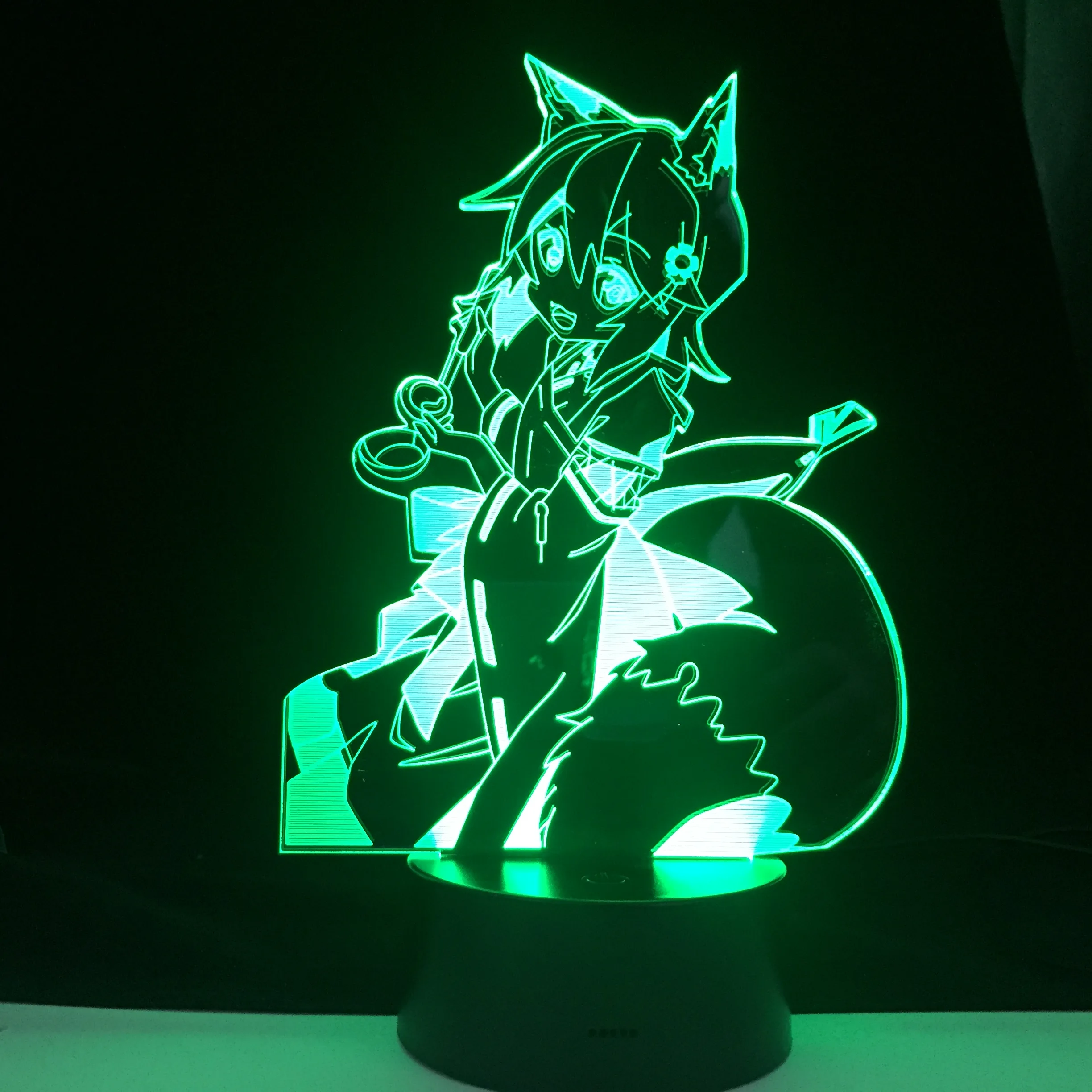 The Helpful Fox Senko-san Anime 7 /16 Colors 3d Led Night Light for Children Bedroom Decoration Dropshipping on - 3D-ночник The Helpful Fox Senko-san с аниме, 7/16 цветов, для украшения детской комнаты, доставка напрямую от поставщика.