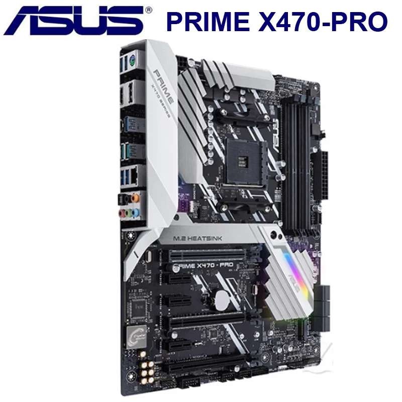 Разъем AM4 Asus PRIME X470-PRO системная плата AMD X470 DDR4 64 Гб оригинальная настольная