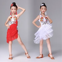 latin dance skirt children performance costume girl dance performance costume diamond tassel competition dance dress dress