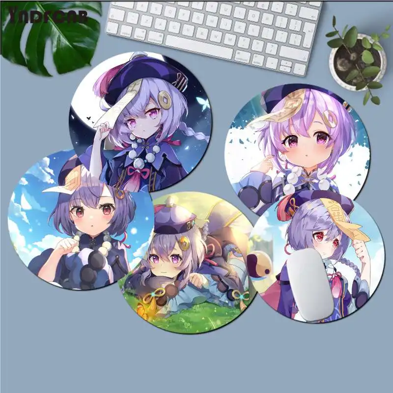 

YNDFCNB Anime Genshin Impact Qiqi Natural Rubber Gaming mousepad Desk Mat Anti-Slip Laptop PC Mice Pad Mat gaming Mousepad