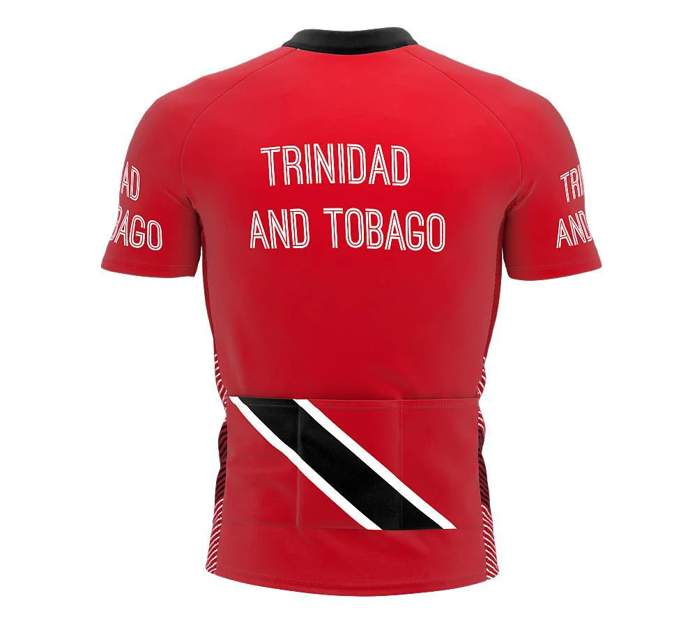 

2021 new trinidad and tobago men's full zipper bicycle short-sleeved cycling jersey