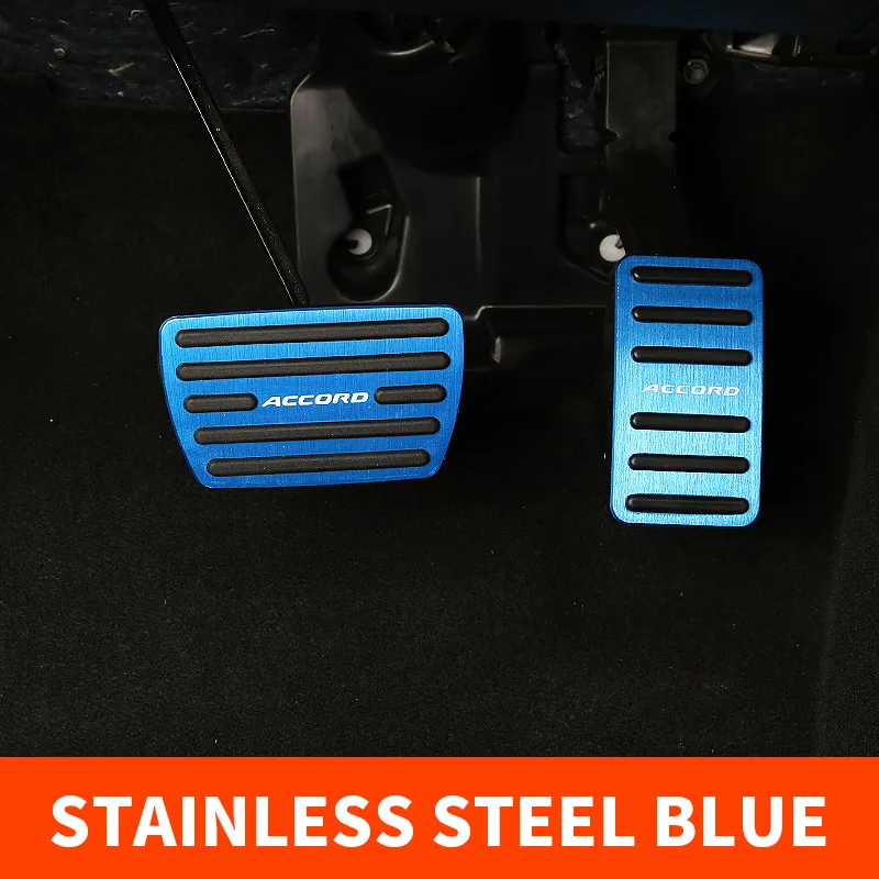 Blue 2pcs Алюминиевый сплав Тормозной дроссель педаль клатч модификация украшения для Honda Accord 10 - Название цвета: Blue 2pcs