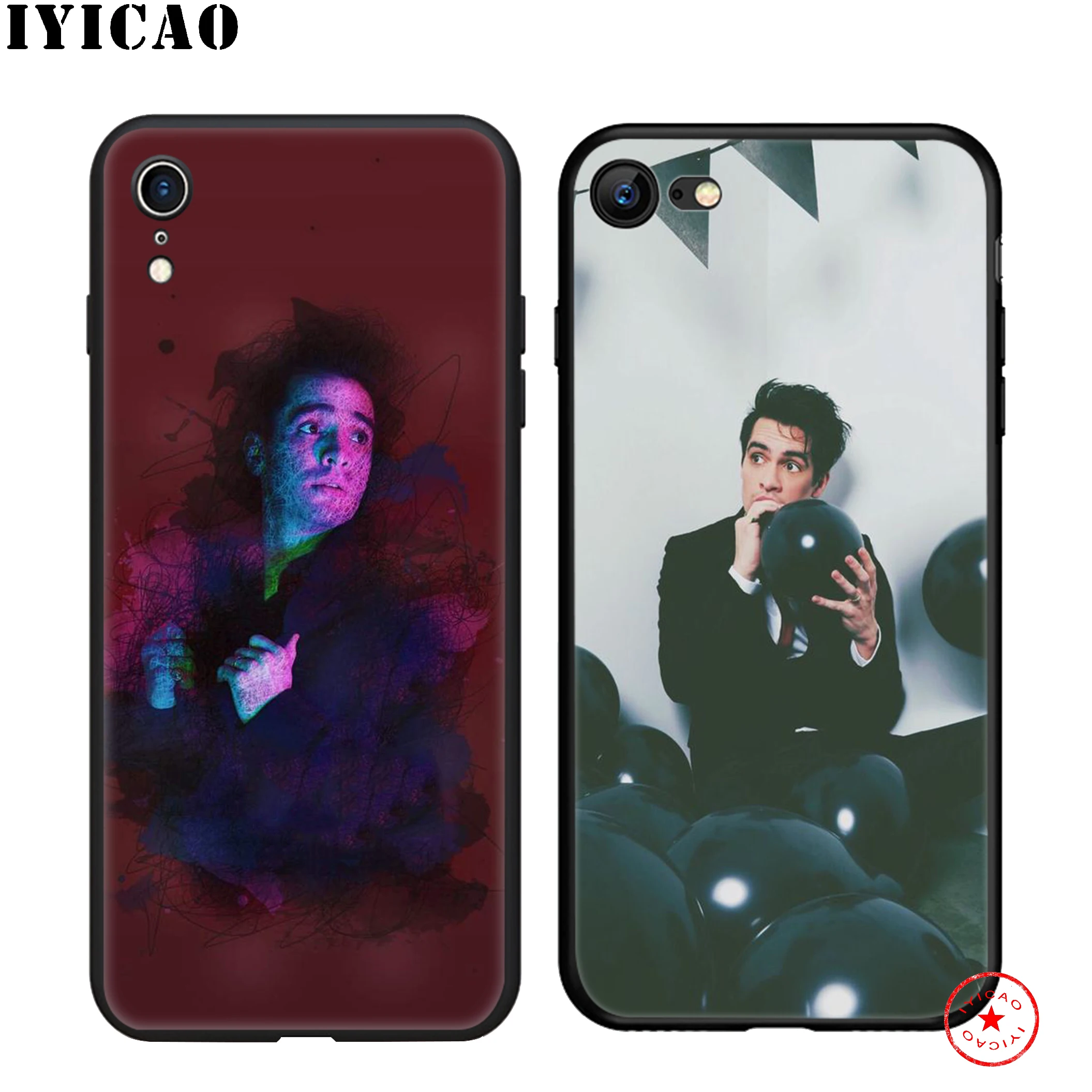 Силиконовый чехол IYICAO Panic At The Disco мягкий черный для iPhone 11 Pro Xr Xs Max X или 10 8 7 6 6S Plus 5 5S |