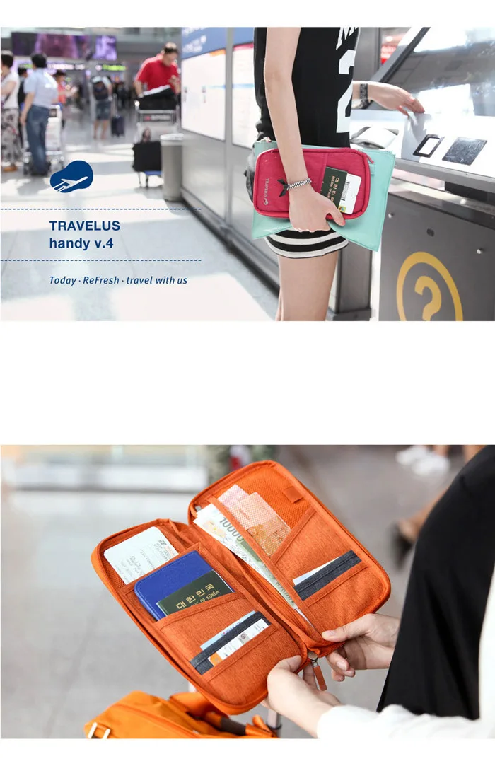 quality travel document storage bag wallet passport ID ticket flight credit card package box passport package