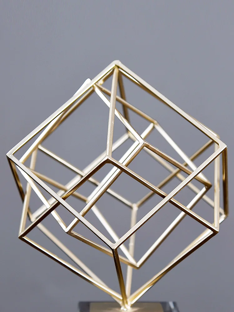 Creative Abstract Geometric Metal Swing Piece Modern Simple Nordic Living Room Wine Cabinet Office Desktop Home Decoration | Дом и сад