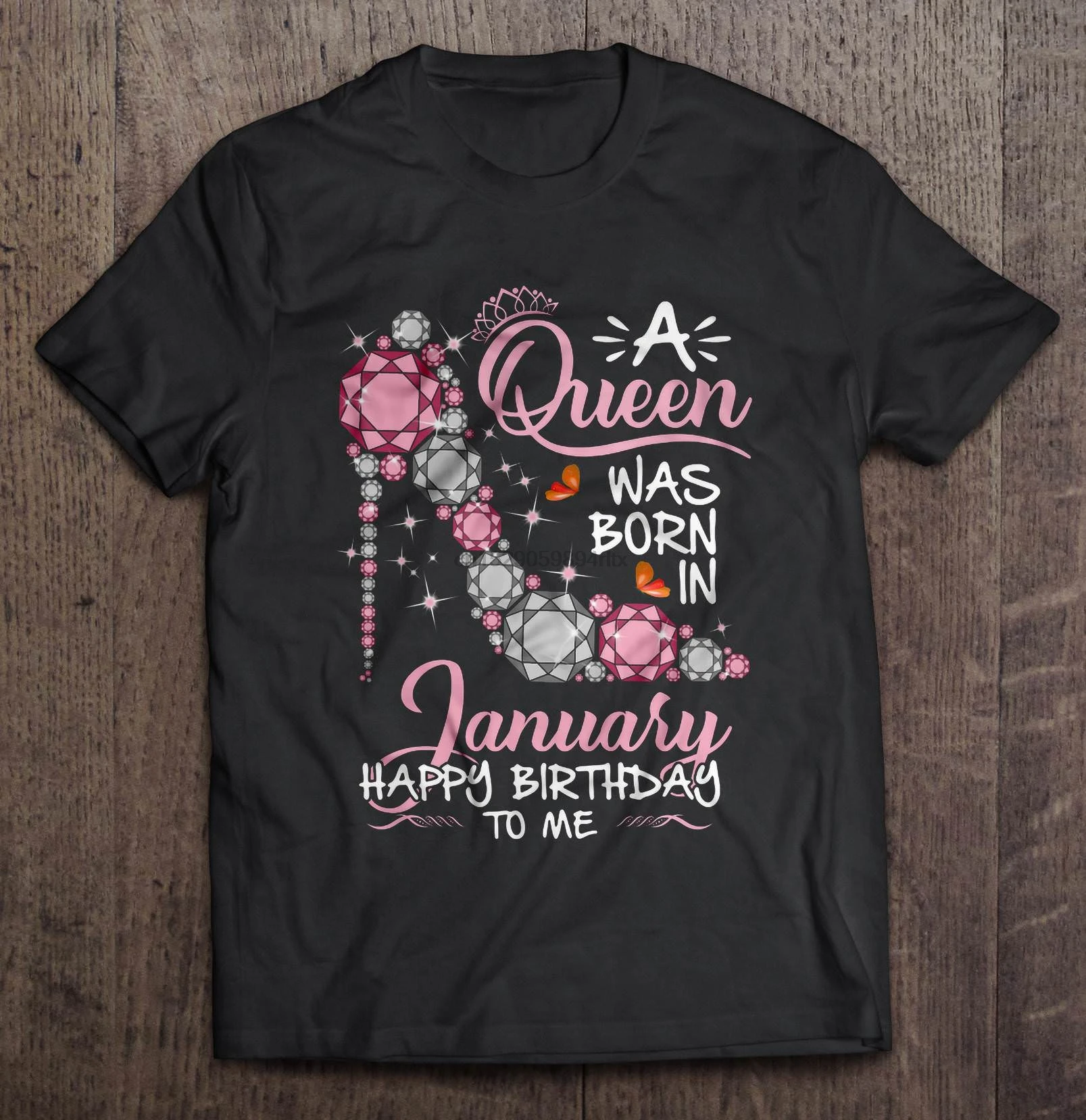 Мужская забавная футболка модная с надписью A Queen Was Born In January днем рождения со мной