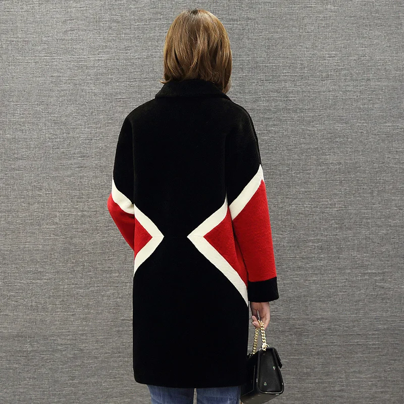 2020 шуба из мутона новая зимняя натурального меха Женская куртка пальто