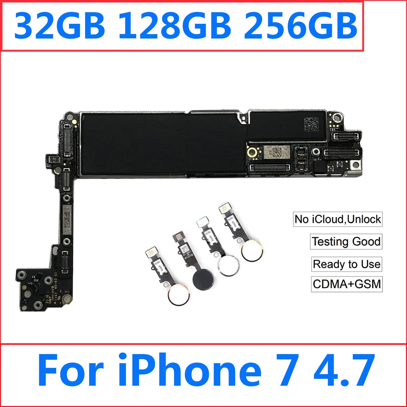 Разблокированная материнская плата для iPhone 7 разблокированная iCloud Бесплатная