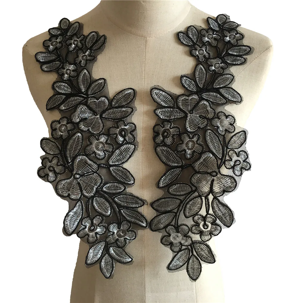 Сложенная пряжа кружевной воротник Венеция вышитая аппликация отделка