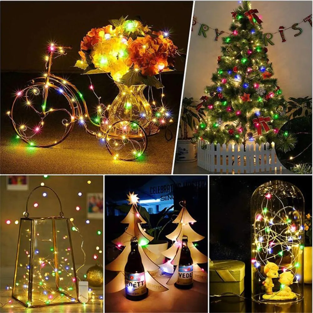 

10/20/30M Copper Wire LED Fairy string Lights Wateproof Plug In Adapter Christmas Garland for Party Holiday wedding Decoration