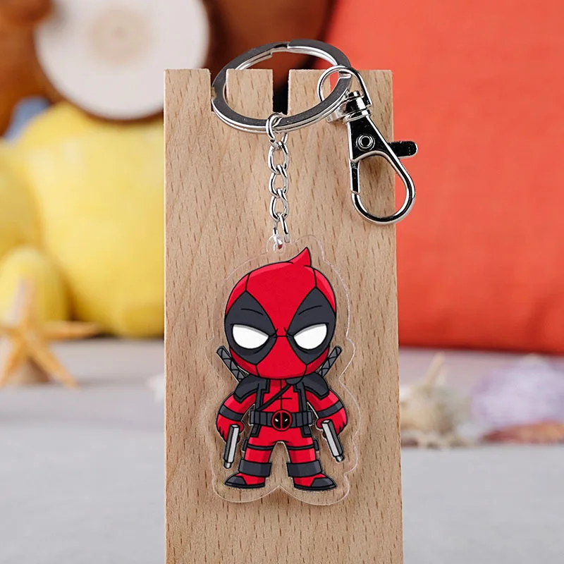 Брелок для ключей мстители акриловый аксессуар с подвеской в виде мультяшного