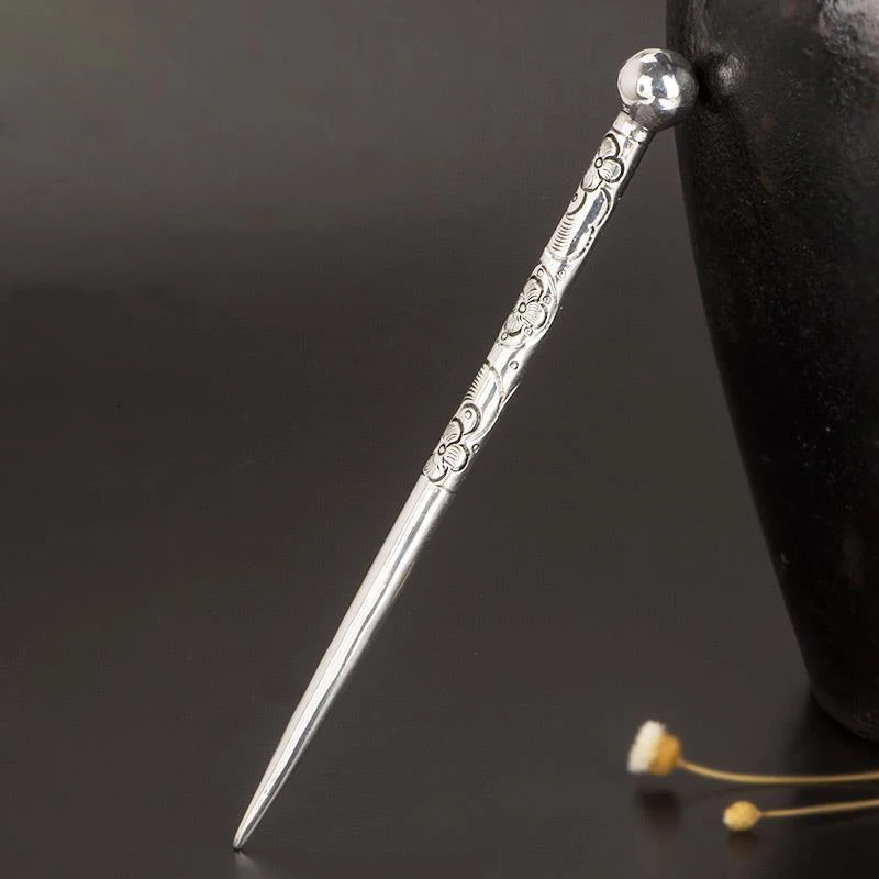 

Summer special retro style hairpin, solid Hanfu accessories, auspicious hairpin, exquisite charm, ladies silver jewelry