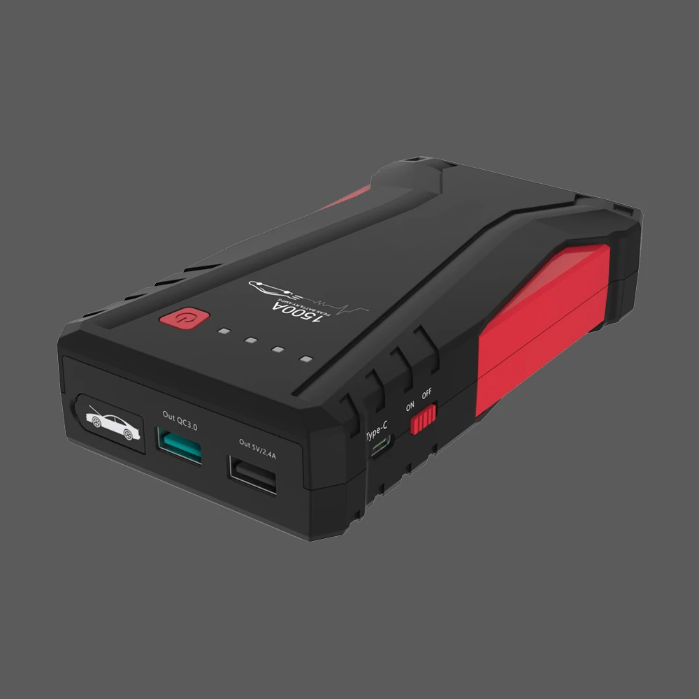 Мульти-Функция 1500A стартер перемычка 12V Портативный пусковое устройство автомобиля Зарядное устройство для автомобиля Батарея пусковое устройство бензин дизель