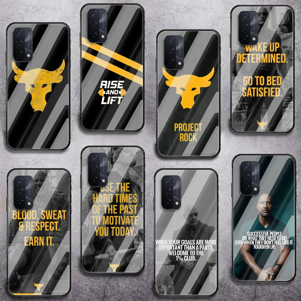 

The Rock Dwayne Johnson UA Phone Tempered Glass Case Cover For oppo realme find a x c xt gt 2 53 3 6 7 50 11 i Pro 5g Phone case