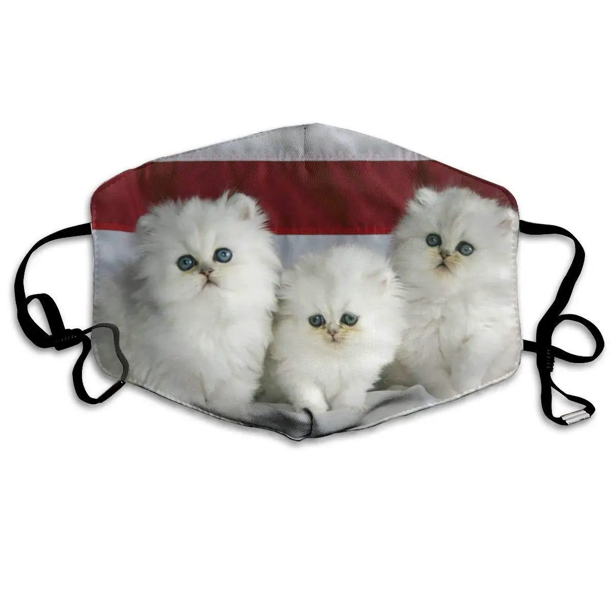 

Gorgeous Cute White Kittens Cat Lovers Gift Mouth Covering Washable Reusable Fabric Face Mask with Filter