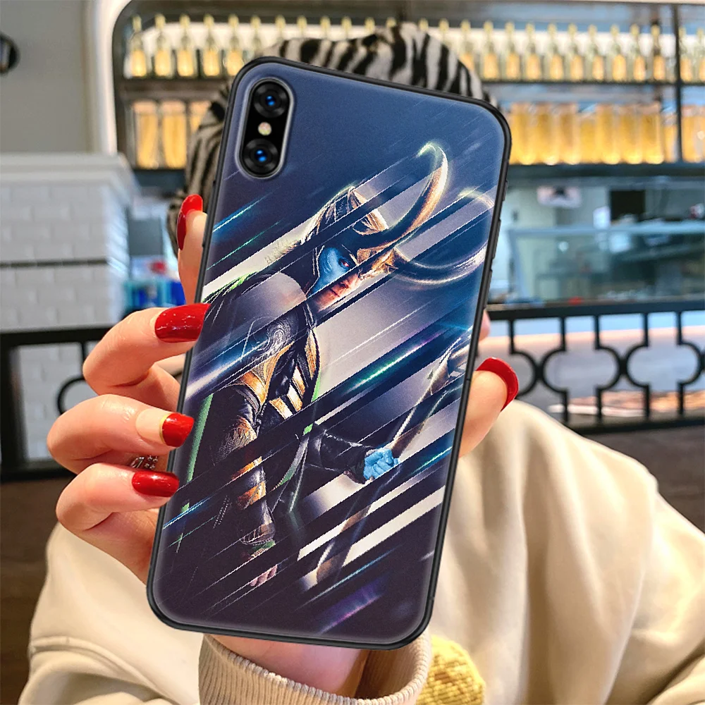 

Loki Phone Case Cover Hull For iphone 5 5s se 2 6 6s 7 8 12 mini plus X XS XR 11 PRO MAX black fashion cell cover soft Etui