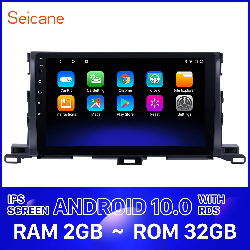 Автомобильный GPS-навигатор Seicane 2Din Android 10 0 HD 1 дюйма навигация авто аудио Wi-Fi