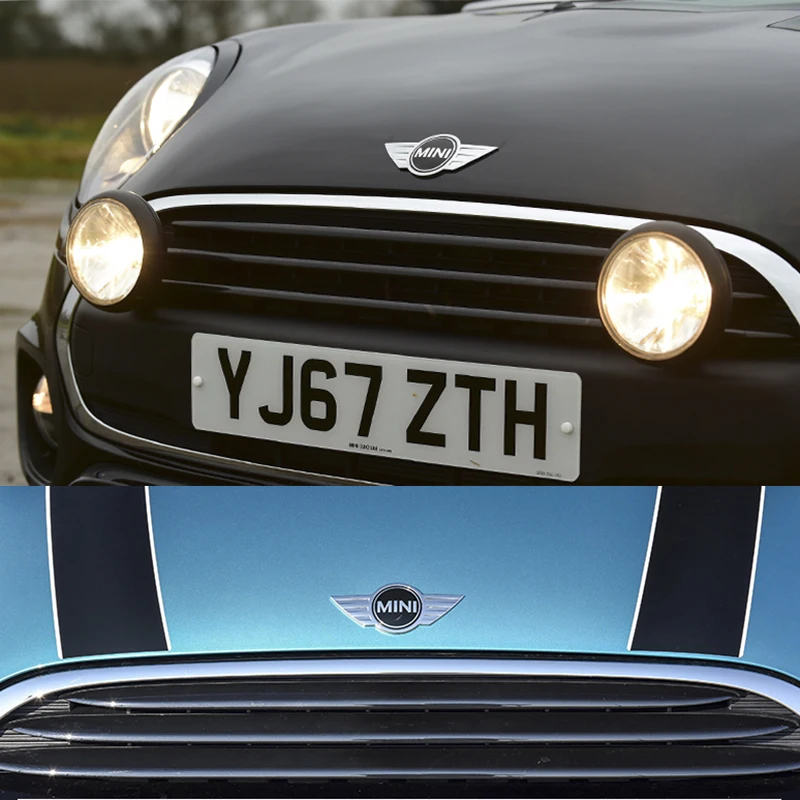 Металлическая 3d Мини Автомобильная эмблема логотип наклейки для MINI Cooper CABRIO работает S Передняя крышка головки задняя крышка коробки эмблемы наклейки