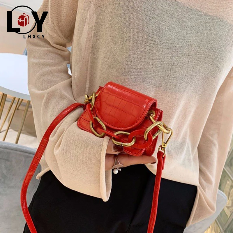 Женская сумка из искусственной кожи однотонная Роскошная мини с узором под