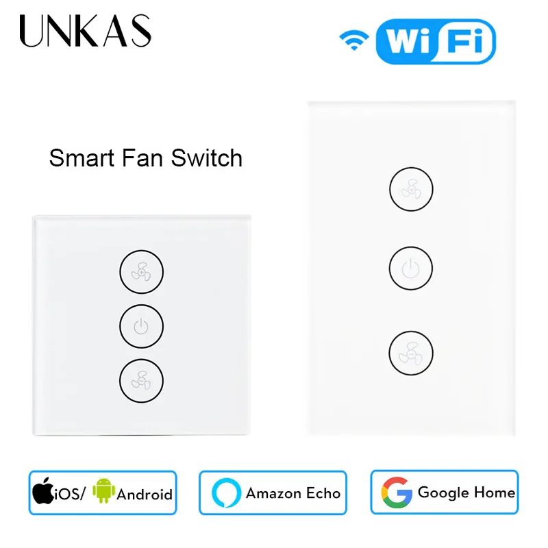Умный потолочный выключатель UNKAS Tuya Smart Life совместим с Alexa и Google Home Wi-Fi